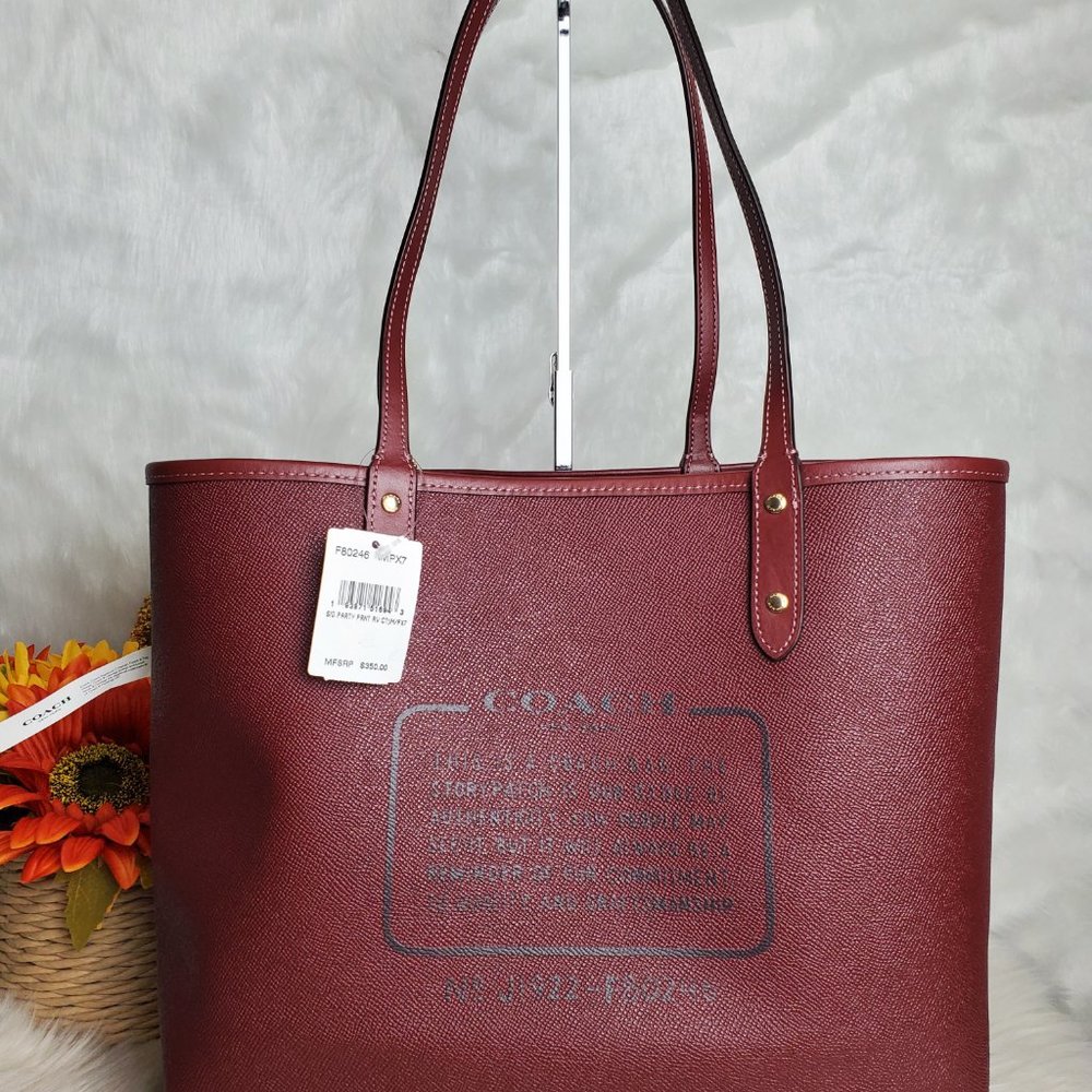 COACH REVERSIBLE CITY TOTE WITH ANIMAL PRINTS - Picture 7 of 8